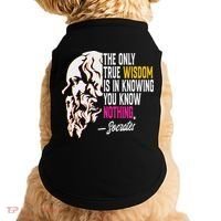 Ancient Greek Philosophy Quote The Only True Wisdom Socrates Doggie Tank thumb 0