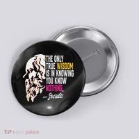 Ancient Greek Philosophy Quote The Only True Wisdom Socrates Button thumb 0