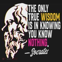 Ancient Greek Philosophy Quote The Only True Wisdom Socrates Women's Hoodie thumb 2