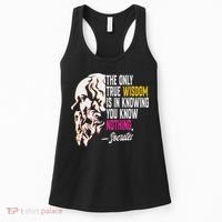 Ancient Greek Philosophy Quote The Only True Wisdom Socrates Women's Tank Top thumb 0