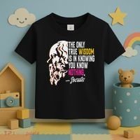 Ancient Greek Philosophy Quote The Only True Wisdom Socrates Toddler T-Shirt thumb 3