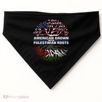 American Grown Palestinian Roots Palestine Flag USA-Made Doggie Bandana thumb 0