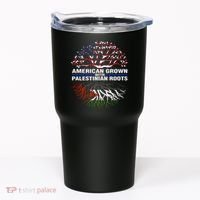 American Grown Palestinian Roots Palestine Flag Tumbler thumb 0