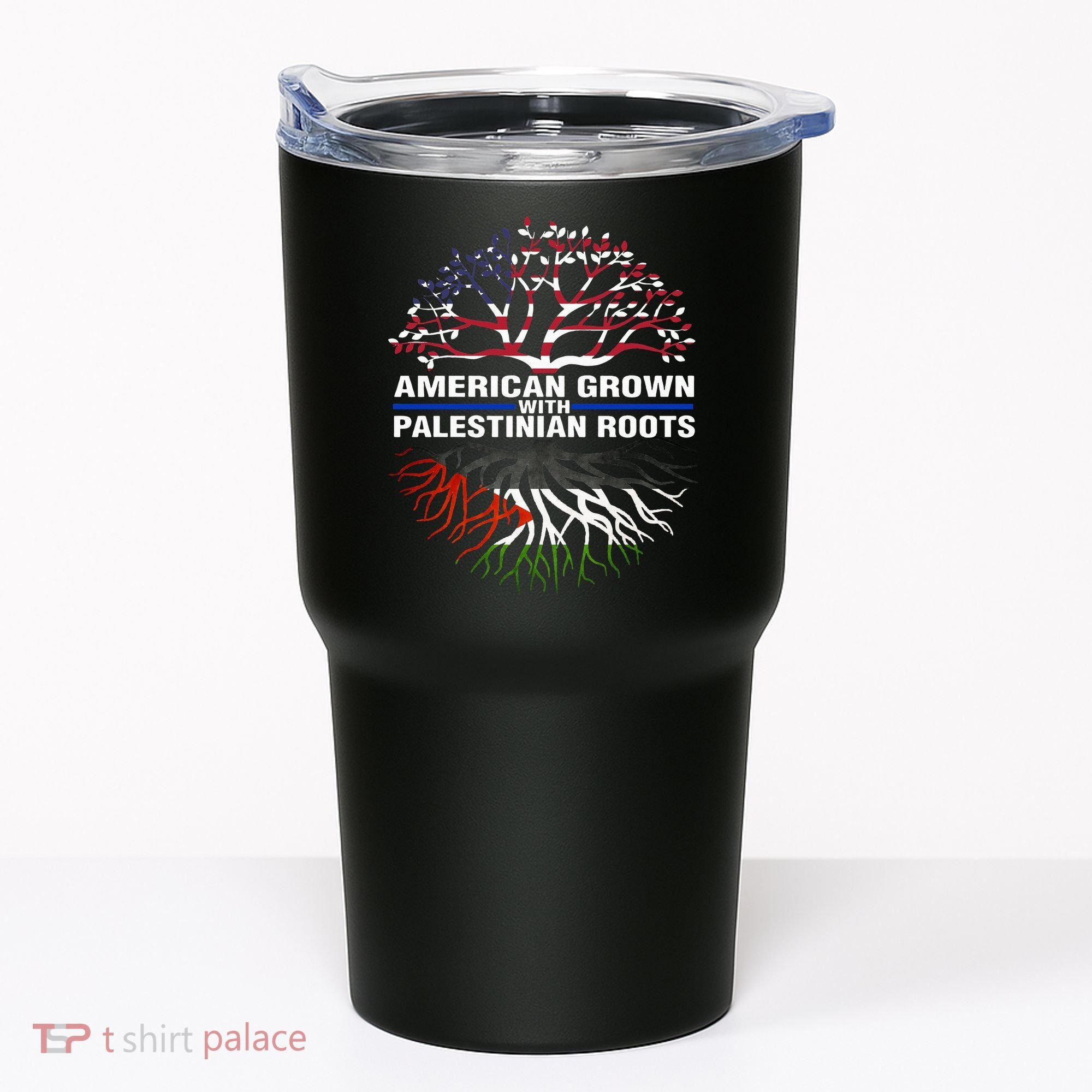 American Grown Palestinian Roots Palestine Flag Tumbler
