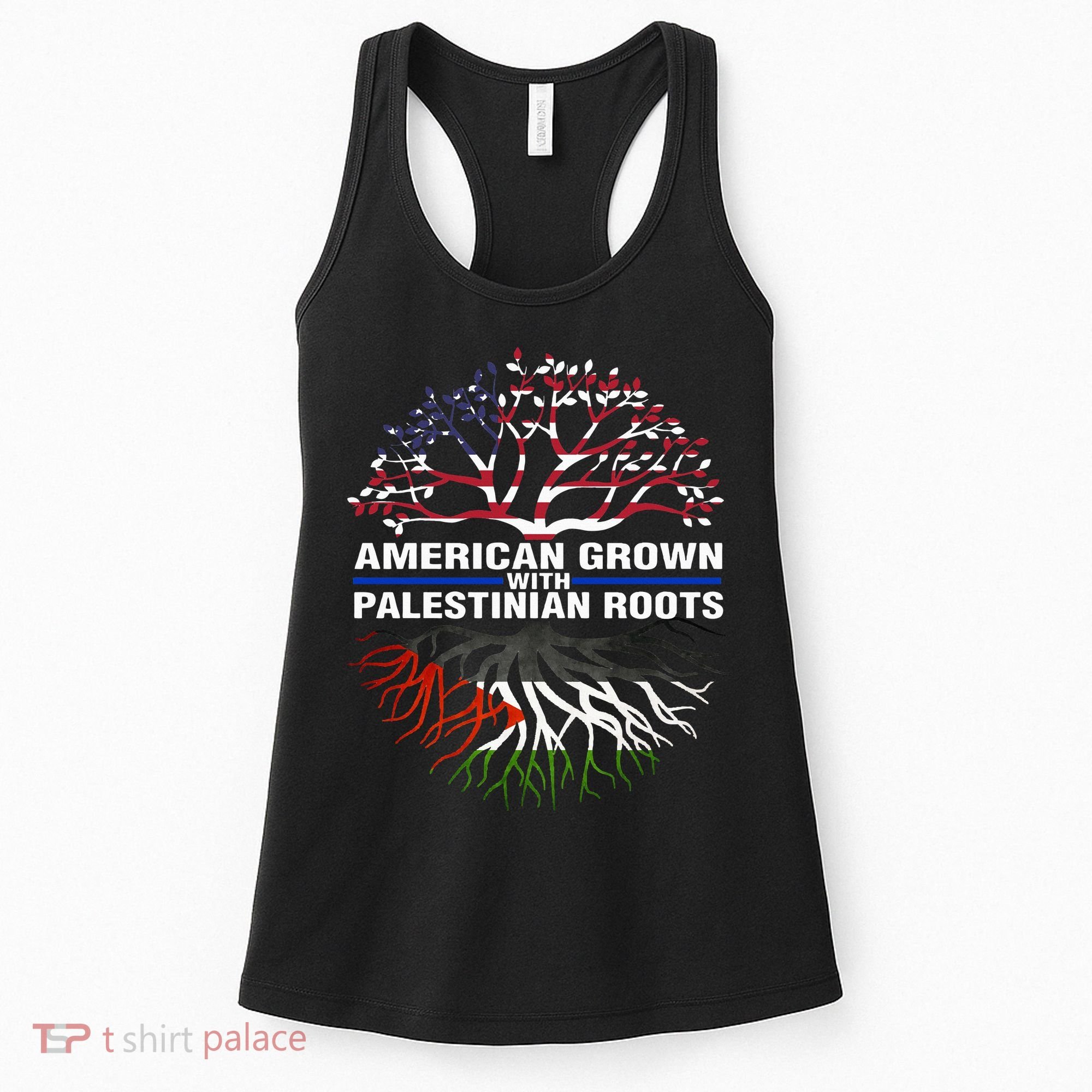 American Grown Palestinian Roots Palestine Flag Women's Tank Top
