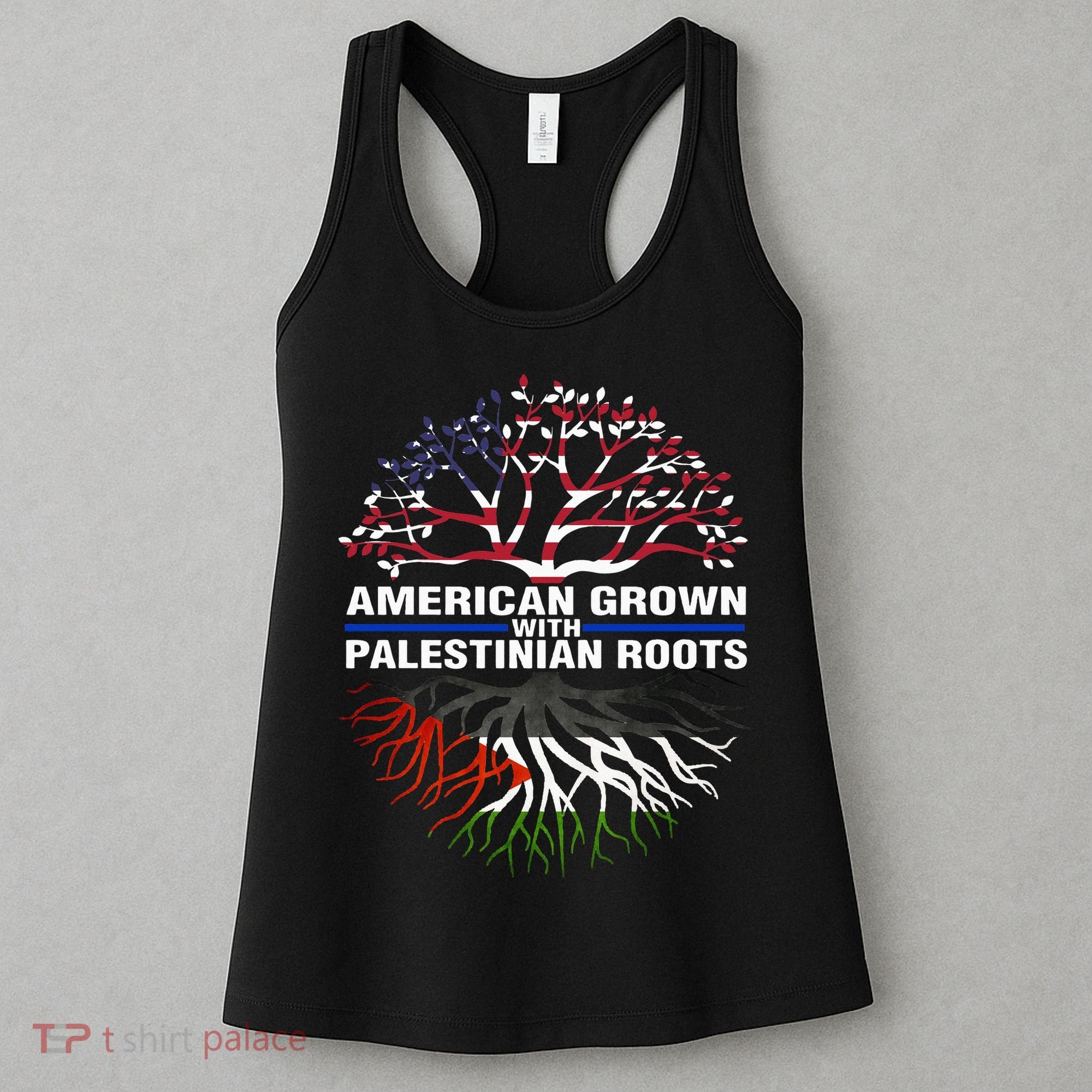 American Grown Palestinian Roots Palestine Flag Women's Tank Top