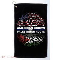 American Grown Palestinian Roots Palestine Flag Golf Towel thumb 0