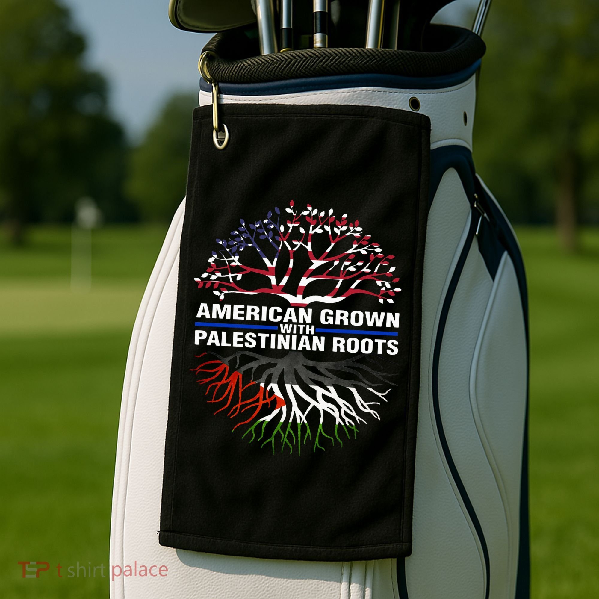 American Grown Palestinian Roots Palestine Flag Golf Towel