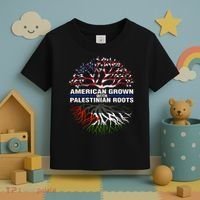 American Grown Palestinian Roots Palestine Flag Toddler T-Shirt thumb 3
