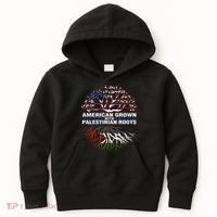 American Grown Palestinian Roots Palestine Flag Kids Hoodie thumb 0