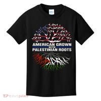 American Grown Palestinian Roots Palestine Flag Kids T-Shirt thumb 0