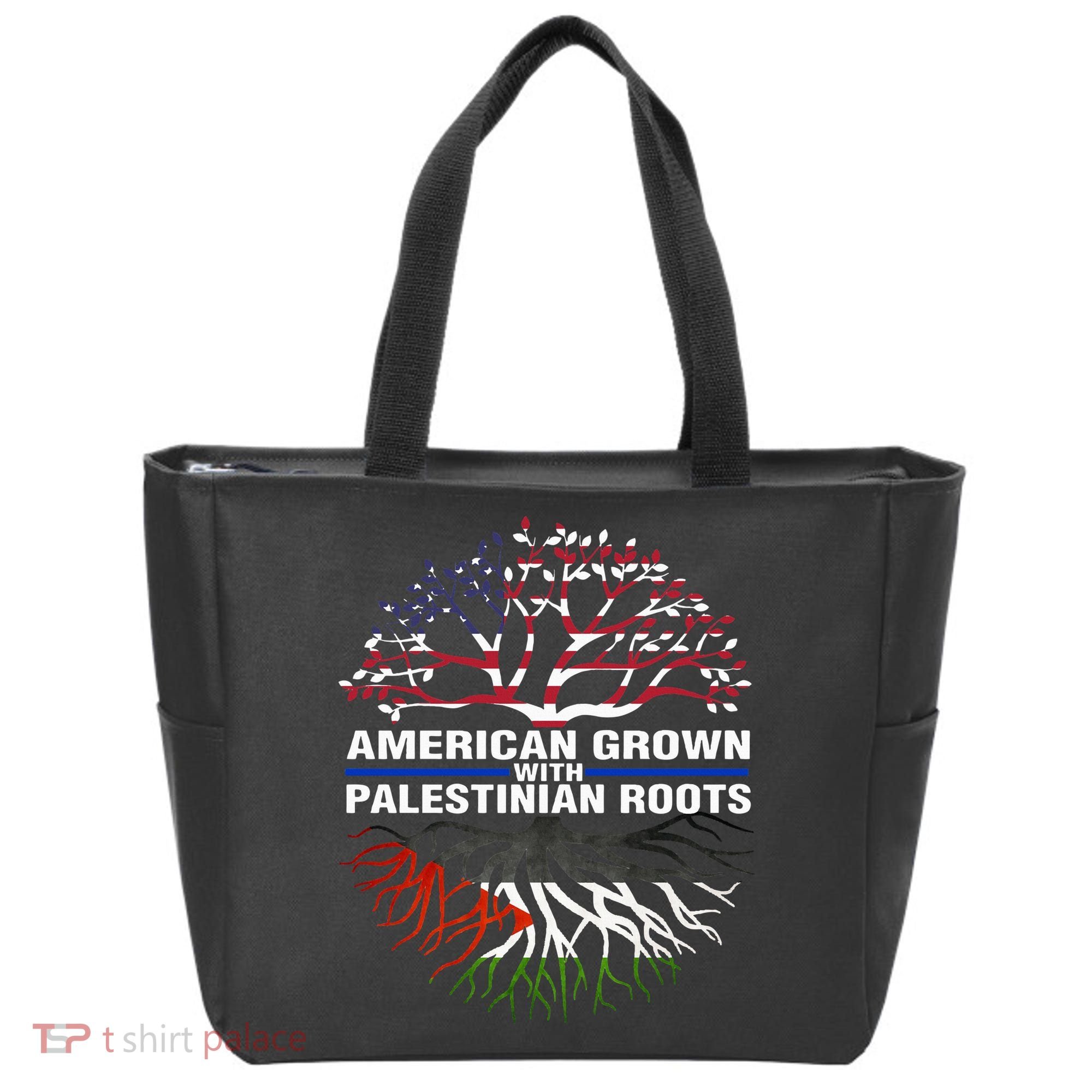American Grown Palestinian Roots Palestine Flag Tote Bag