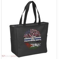 American Grown Palestinian Roots Palestine Flag Tote Bag thumb 2