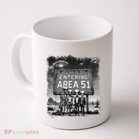 Aliens Group Photo Entering Area 51 Funny Ufo Uap Conspiracy Coffee Mug thumb 0