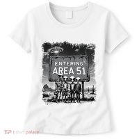Aliens Group Photo Entering Area 51 Funny Ufo Uap Conspiracy Women's T-Shirt thumb 0