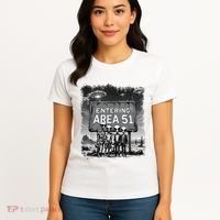 Aliens Group Photo Entering Area 51 Funny Ufo Uap Conspiracy Women's T-Shirt thumb 4