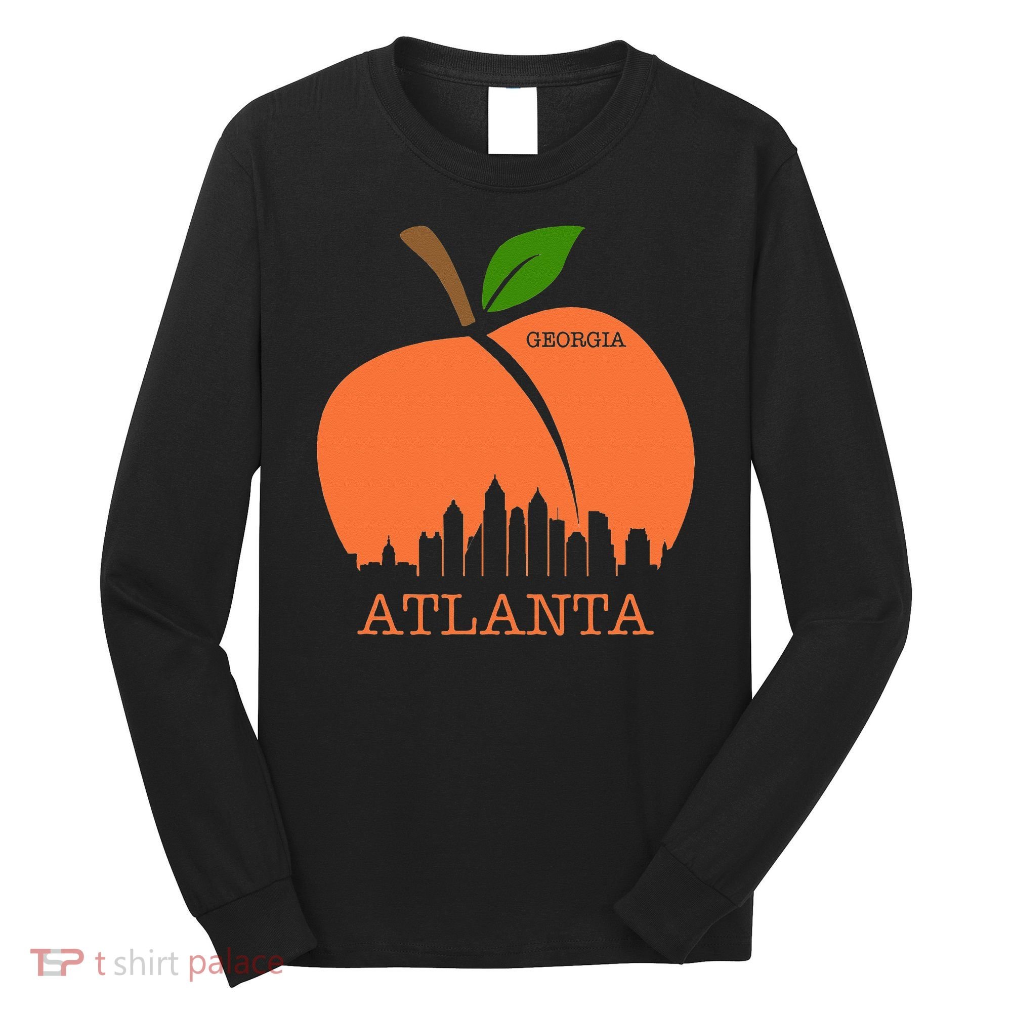 Atlanta Georgia Peach Skyline Long Sleeve Shirt