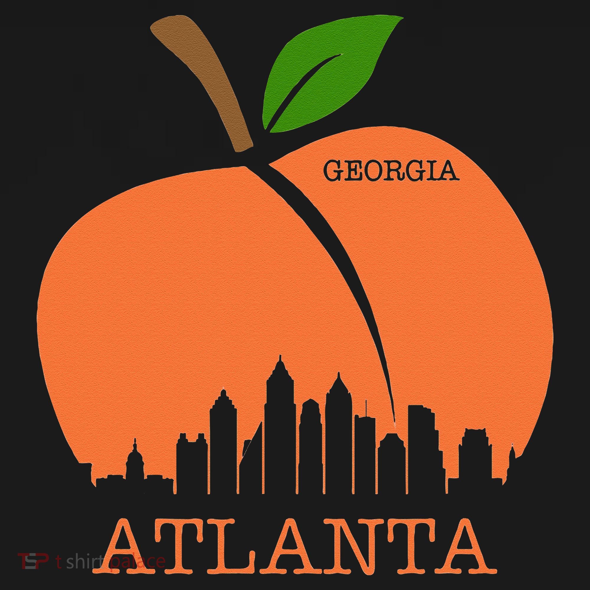 Atlanta Georgia Peach Skyline Long Sleeve Shirt