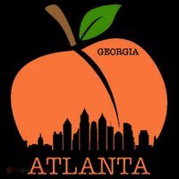 Atlanta Georgia Peach Skyline T-Shirt thumb 7