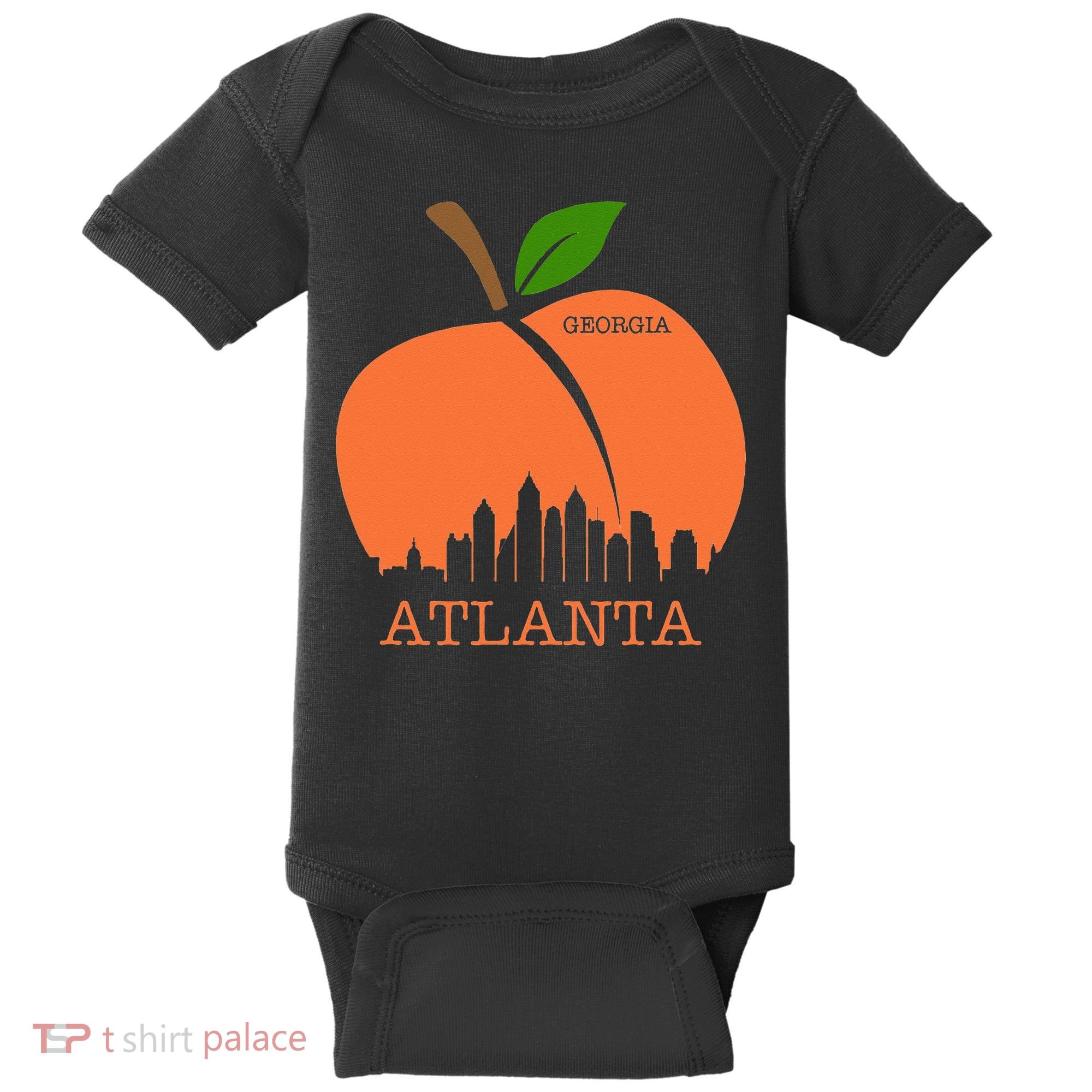 Atlanta Georgia Peach Skyline Baby Bodysuit