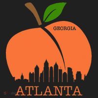 Atlanta Georgia Peach Skyline Golf Towel thumb 3