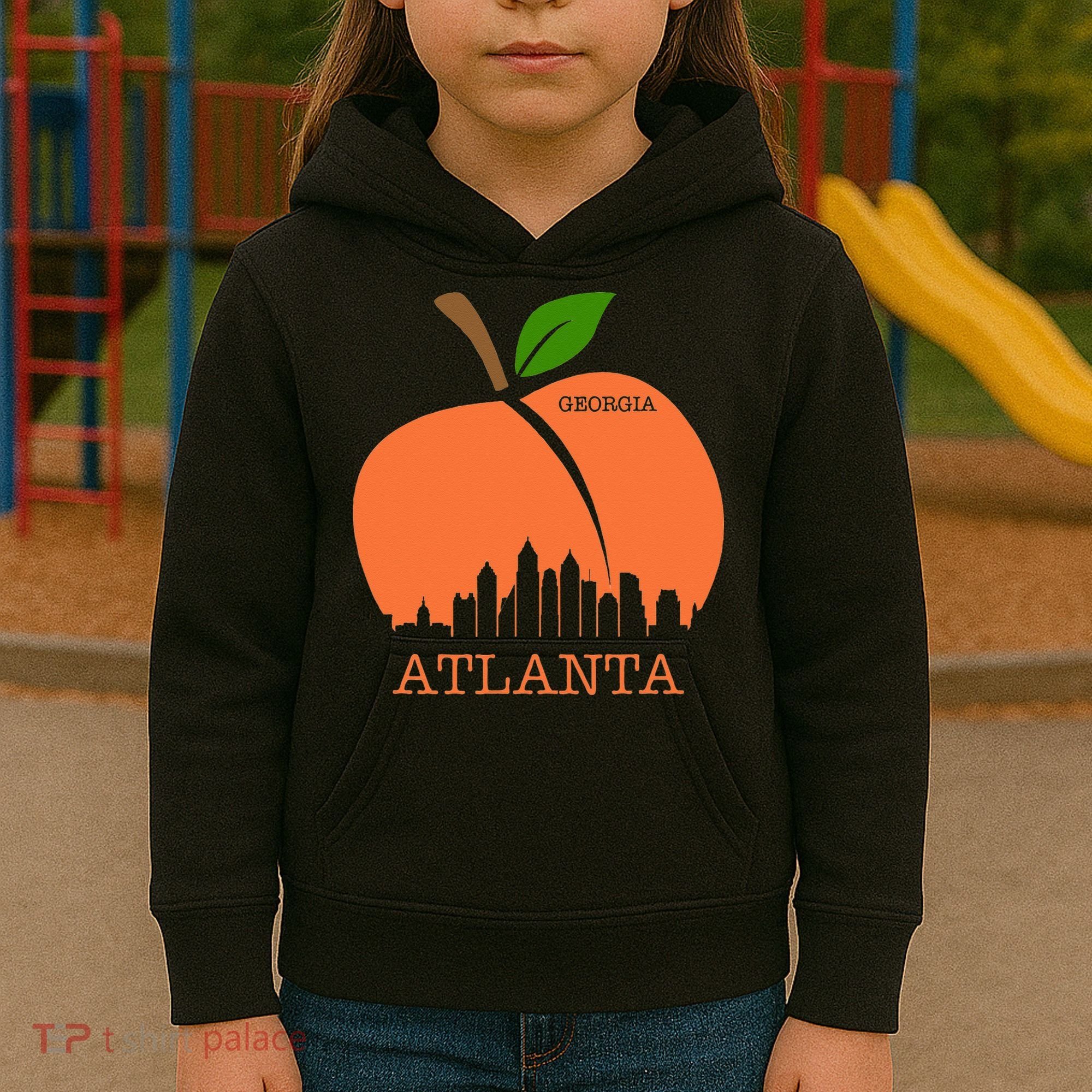 Atlanta Georgia Peach Skyline Kids Hoodie