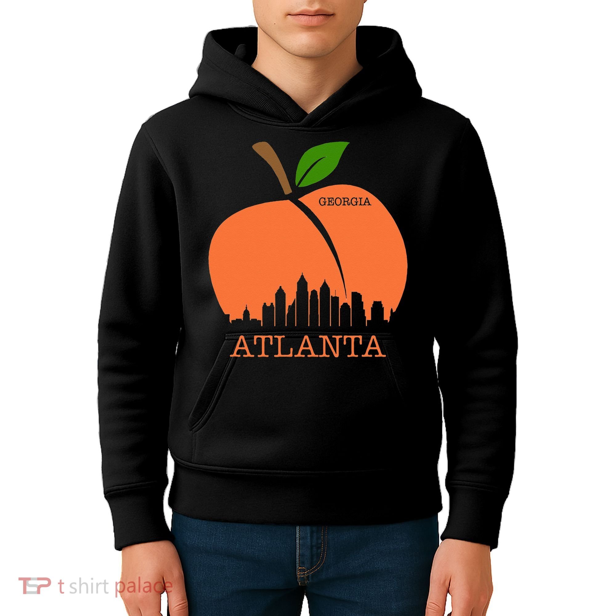 Atlanta Georgia Peach Skyline Kids Hoodie