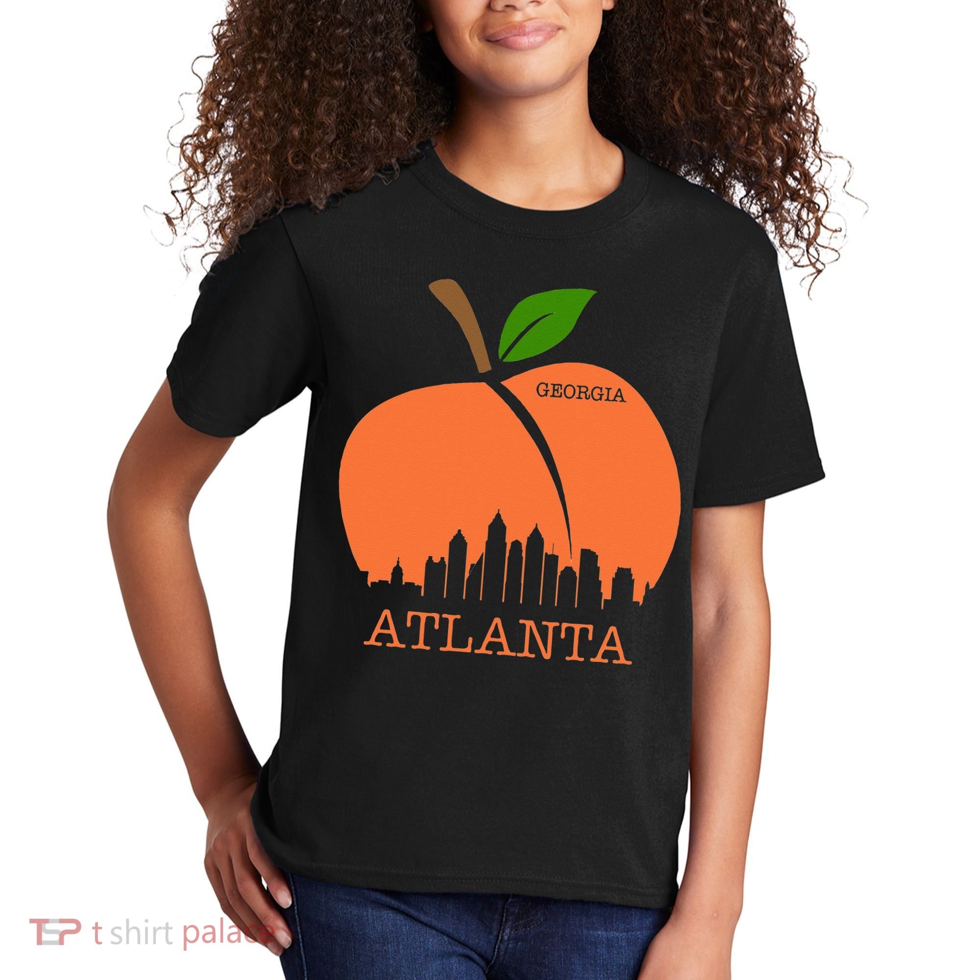 Atlanta Georgia Peach Skyline Kids T-Shirt