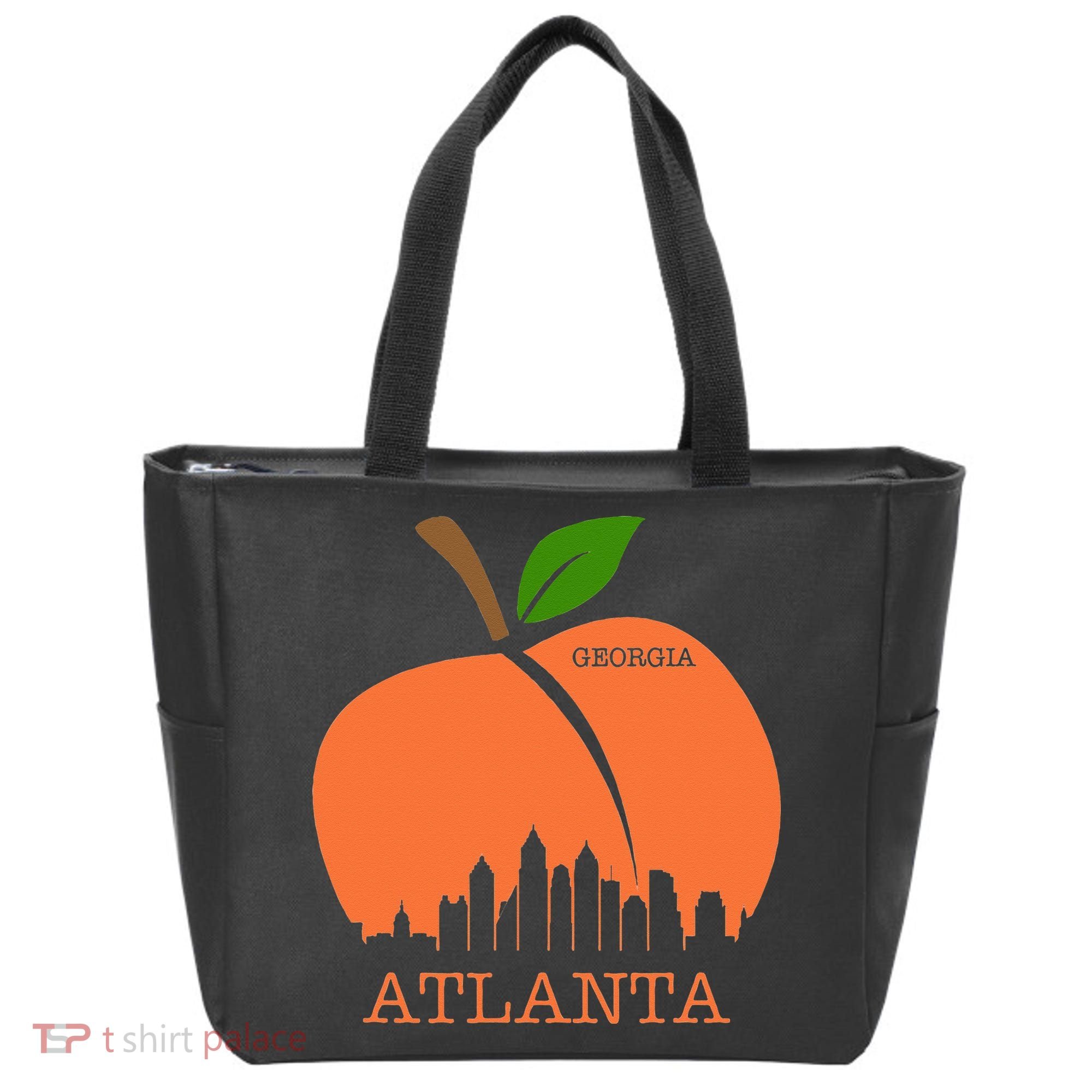 Atlanta Georgia Peach Skyline Tote Bag