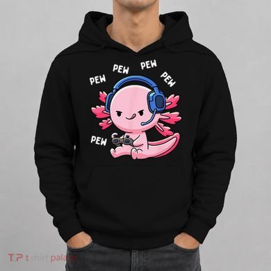 Axolotl Gaming Pew Gamer Funny Hoodie