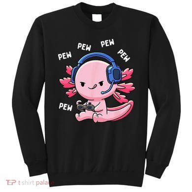 Axolotl Gaming Pew Gamer Funny Sweatshirt