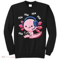 Axolotl Gaming Pew Gamer Funny Sweatshirt thumb 0