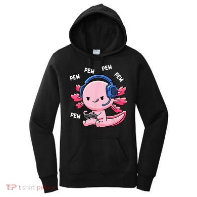 Axolotl Gaming Pew Gamer Funny Women's Hoodie
