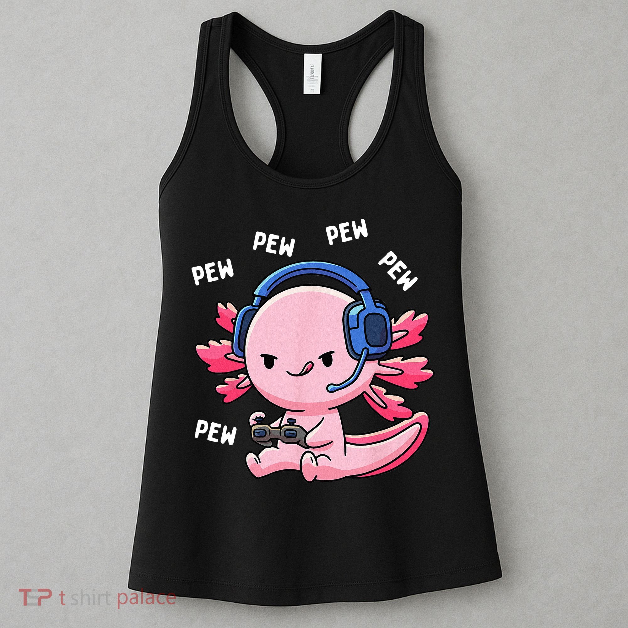 Axolotl Gaming Pew Gamer Funny Women's Tank Top