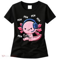 Axolotl Gaming Pew Gamer Funny Women's T-Shirt thumb 0