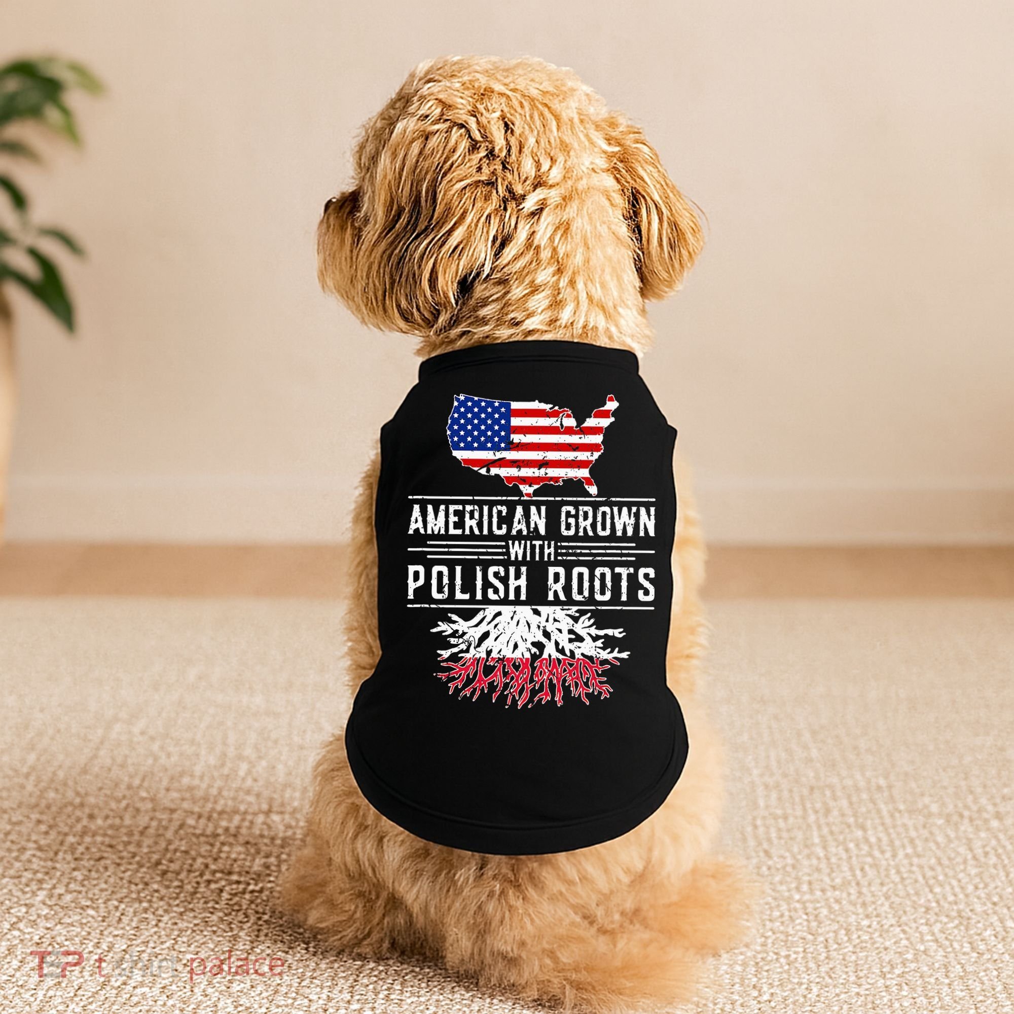 American Grown Polish Roots Pride Poland Doggie Tank
