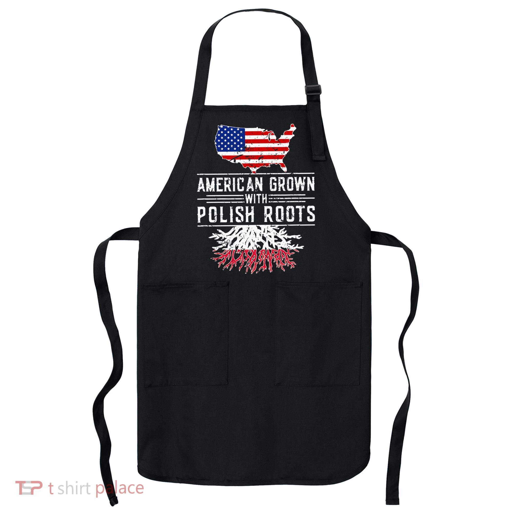 American Grown Polish Roots Pride Poland Apron