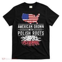 American Grown Polish Roots Pride Poland T-Shirt thumb 0