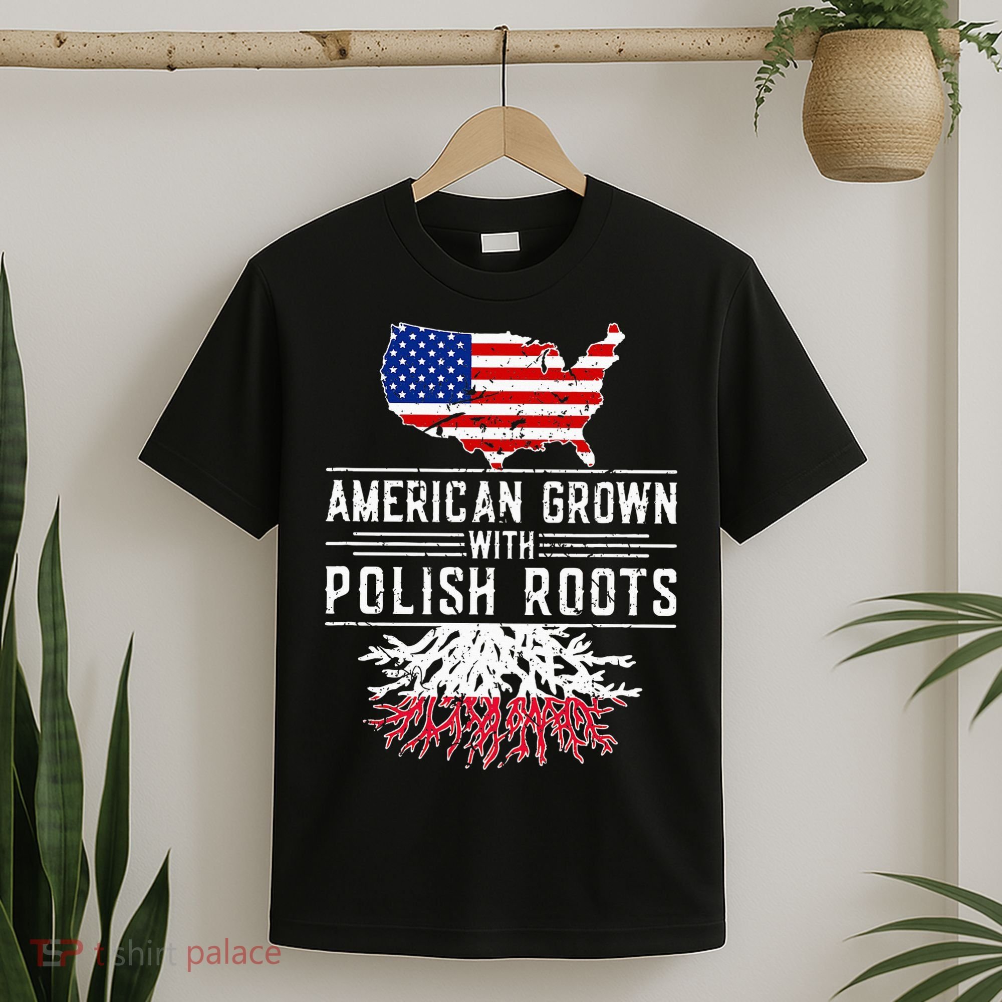 American Grown Polish Roots Pride Poland T-Shirt