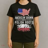 American Grown Polish Roots Pride Poland T-Shirt thumb 4
