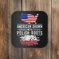 American Grown Polish Roots Pride Poland Coaster thumb 0