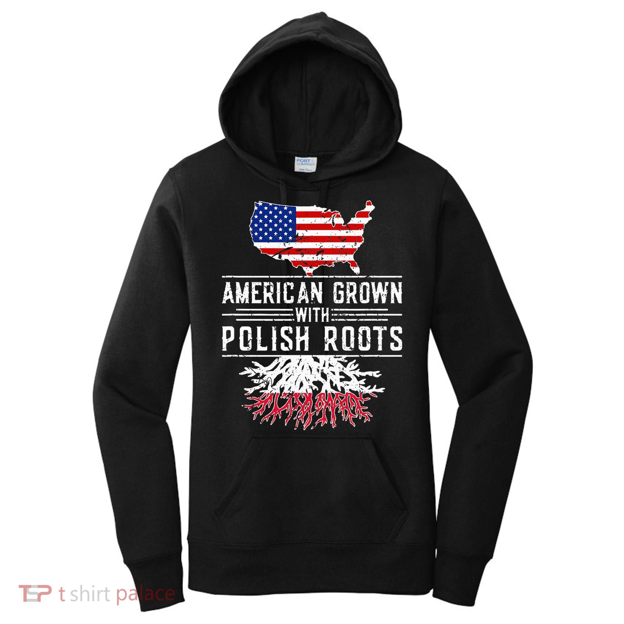 American Grown Polish Roots Pride Poland Women's Hoodie