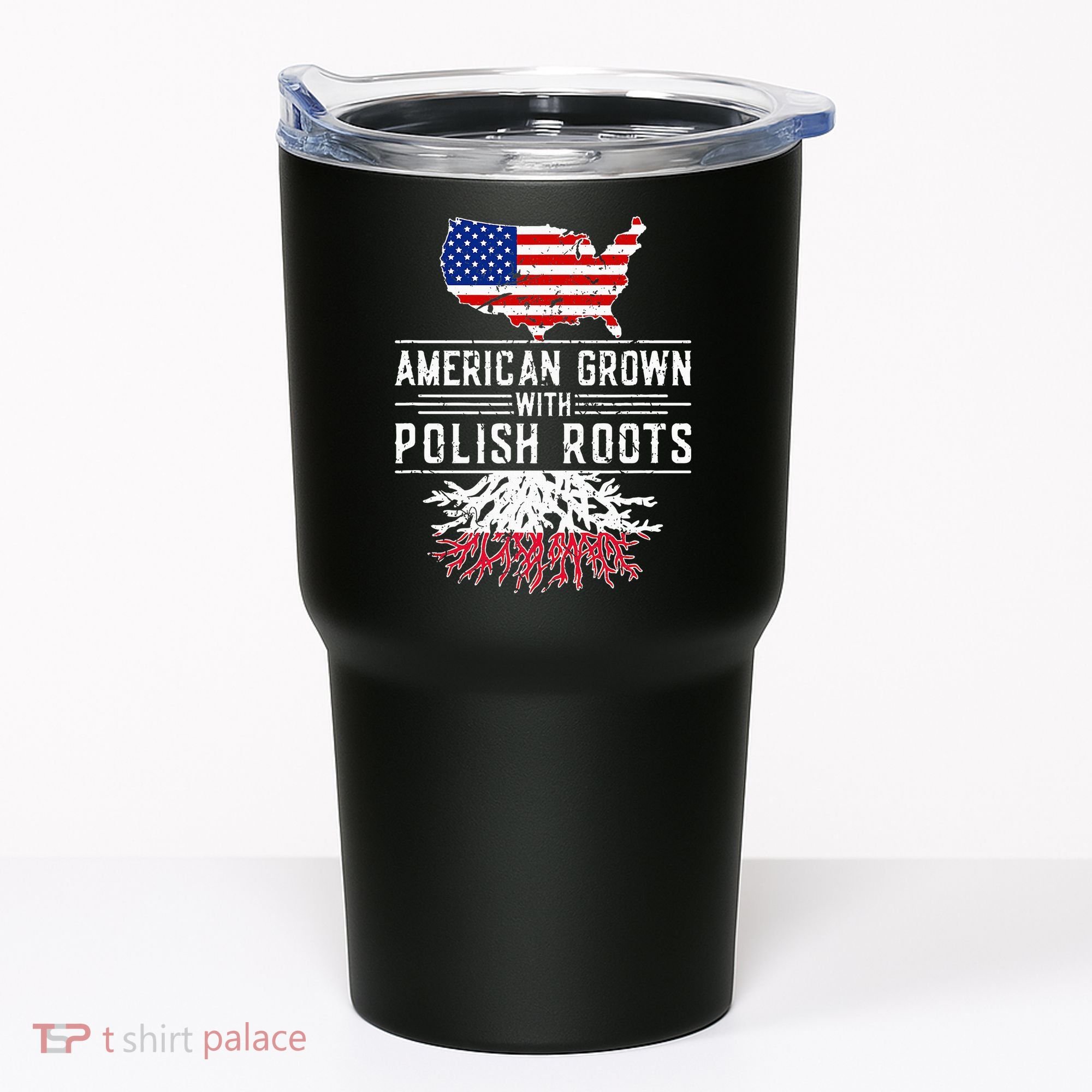 American Grown Polish Roots Pride Poland Tumbler