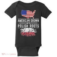 American Grown Polish Roots Pride Poland Baby Bodysuit thumb 0
