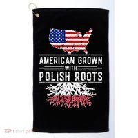 American Grown Polish Roots Pride Poland Golf Towel thumb 0