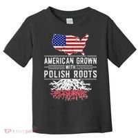 American Grown Polish Roots Pride Poland Toddler T-Shirt thumb 0