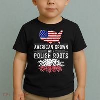 American Grown Polish Roots Pride Poland Toddler T-Shirt thumb 2