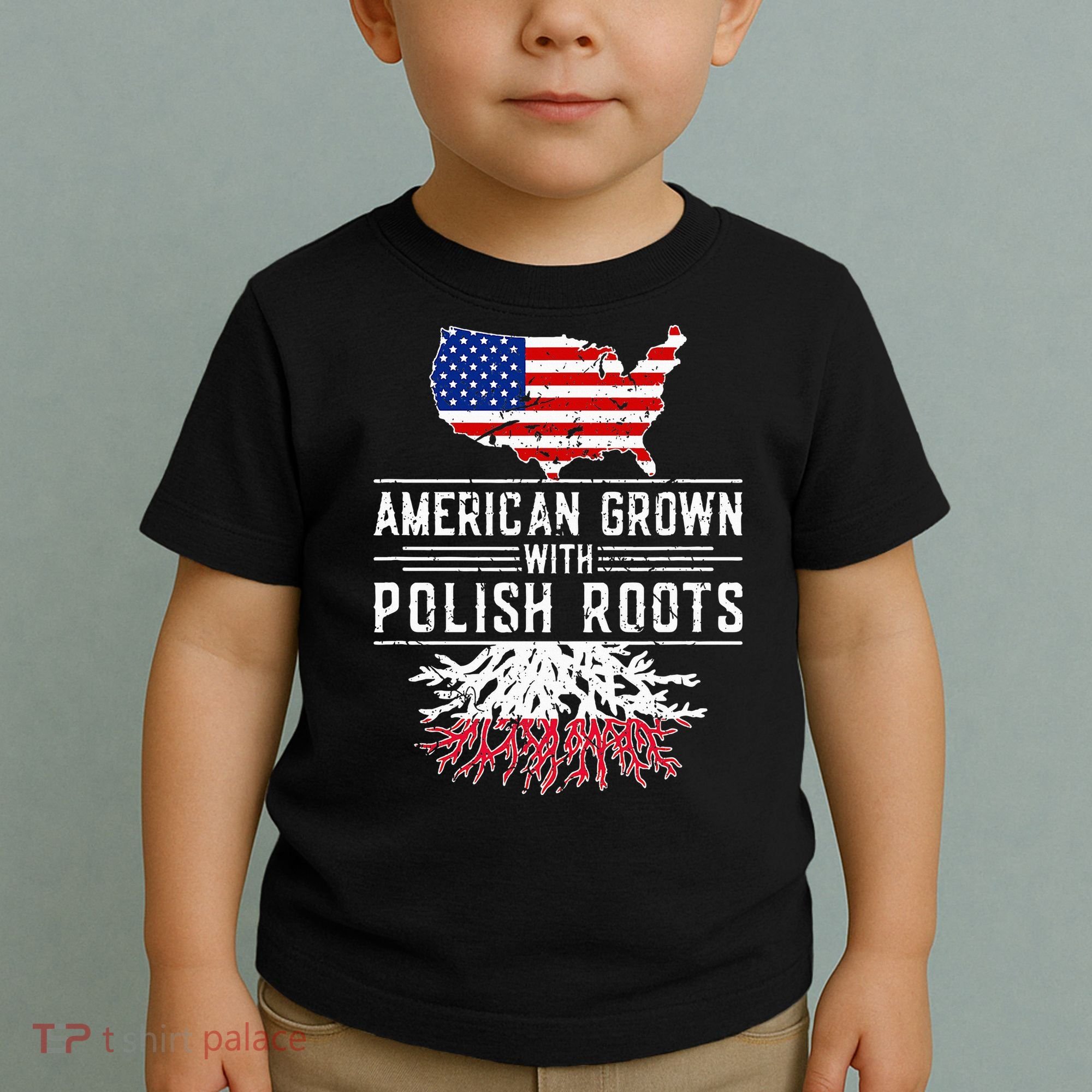 American Grown Polish Roots Pride Poland Toddler T-Shirt