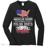 American Grown Polish Roots Pride Poland Women's Long Sleeve Shirt thumb 0