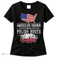 American Grown Polish Roots Pride Poland Women's T-Shirt thumb 0